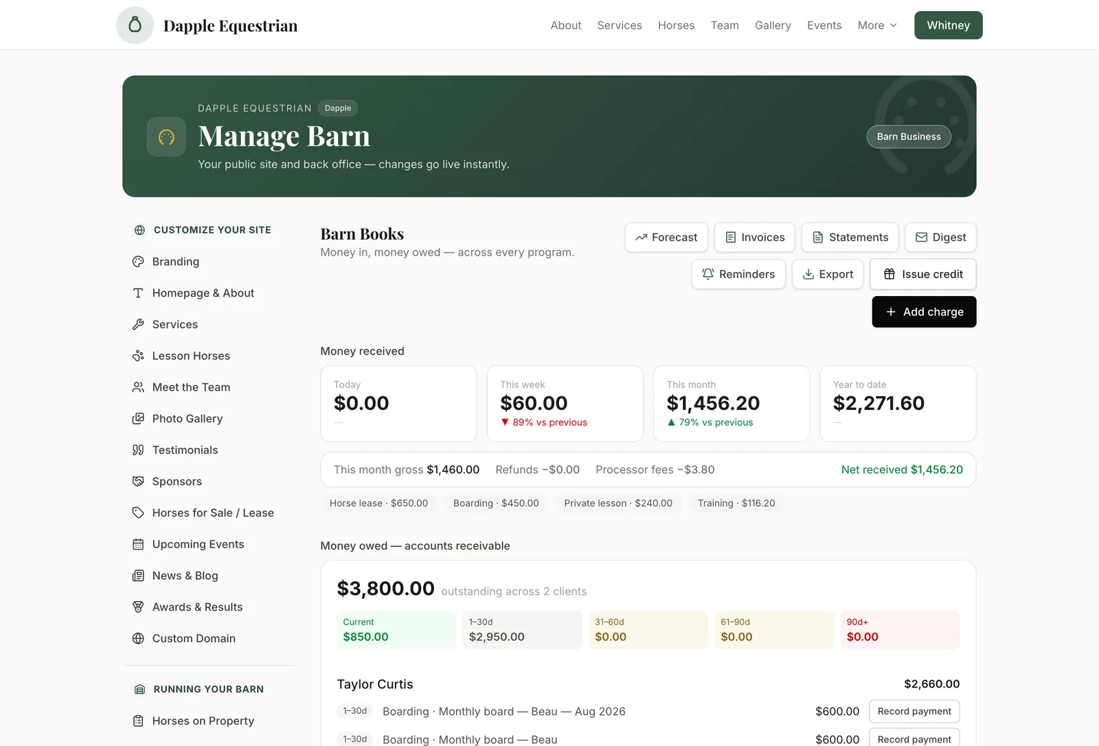 Barn Books — money, sorted